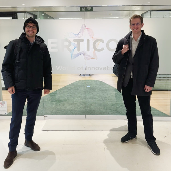 Tobias Begle und Dominik Schallauer (beide AustriaTech) beim Kick-off Meeting mit Projektkoordinator ERTICO 