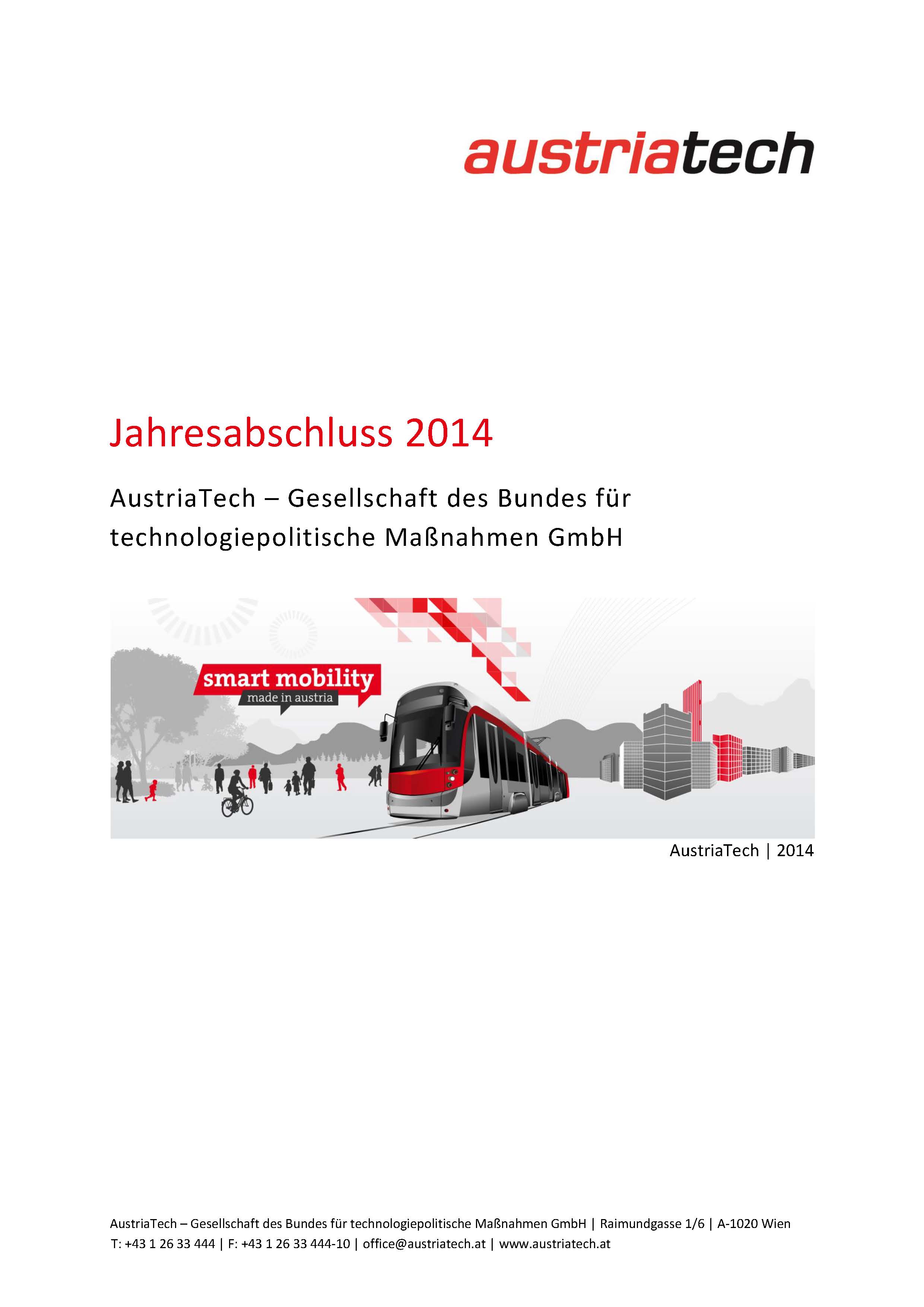AustriaTech Jahreabschluss 2014