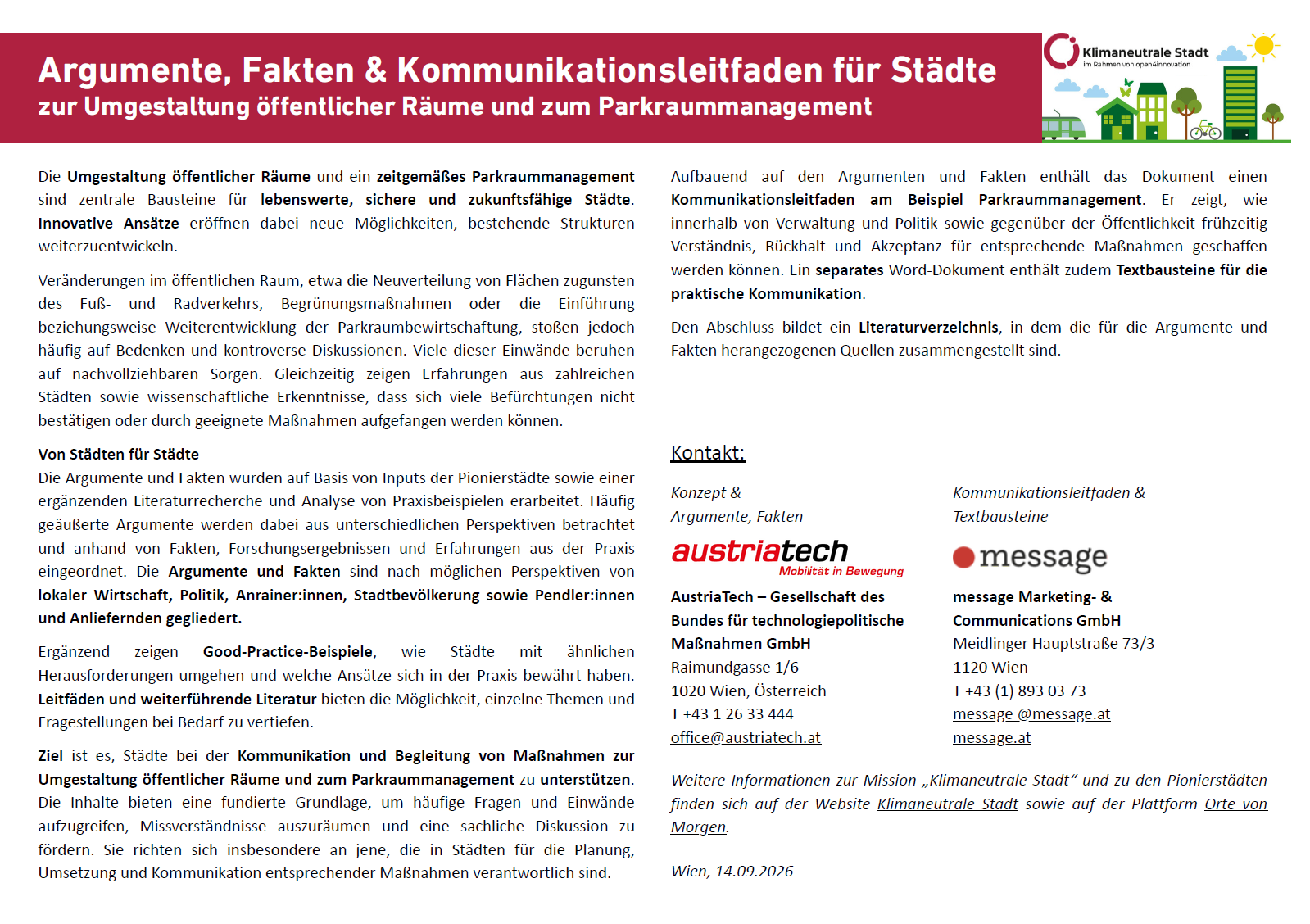 Argumente Fakten Kommunikationsleitfaden fuer Staedte Cover